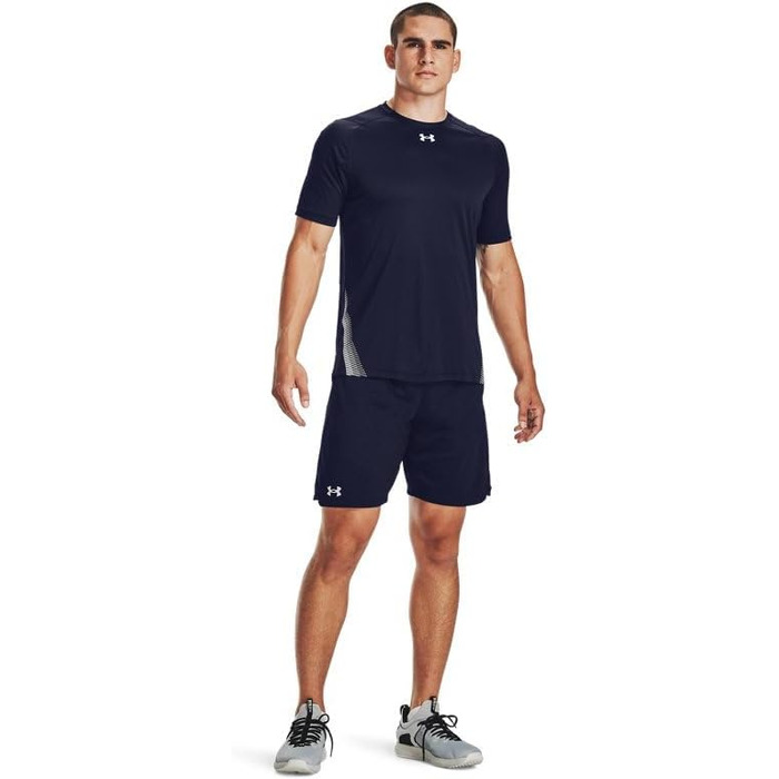 Чоловіча футболка Under Armour UA Locker з коротким рукавом, темно-синя (Midnight Navywhite), розмір 5XL
