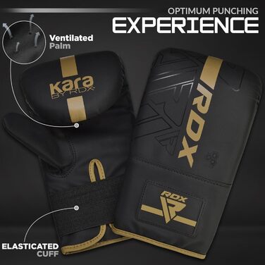 Боксерські рукавички RDX KARA для кікбоксингу, муай-тай, MMA, тренувань, золоті, штучна шкіра Maya Hide, для спарингу, боксу, фітнесу, боксерського мішка
