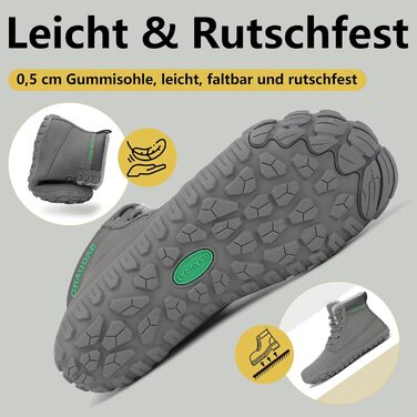 Чоловічі зимові шкарпетки-мокасини Saguaro з водовідштовхувальним покриттям, теплим підкладкою та широкою передньою частиною, розмір 36-48 (44 EU, сірий)