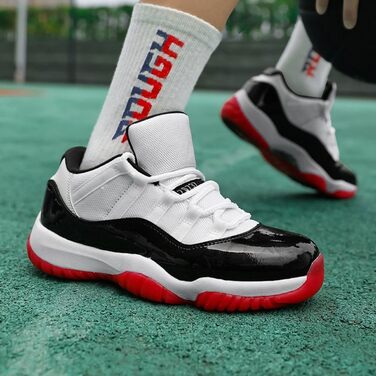 Чоловічі кросівки для баскетболу Air Jordan 11D Black Red: дихаючі, з підтримкою, стильні, для легкоатлетики та ходьби