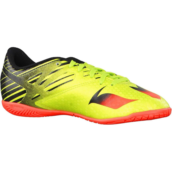Дитячі футбольні бутси adidas Messi 15.4 Indoor для залу, 28 EU, зелені, Semi Solar Slime, Solar Red, Core Black