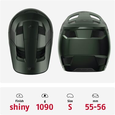 ABUS HiDrop – захисний фулфейс шолом для даунхілу, ендуро, байкпарку, сертифікований ASTM, ABS-оболонка, для дорослих і підлітків, MTB