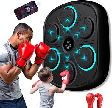Музична боксерська машина з Bluetooth, для дому та фітнес-клубу, з рукавичками, для дітей та дорослих
