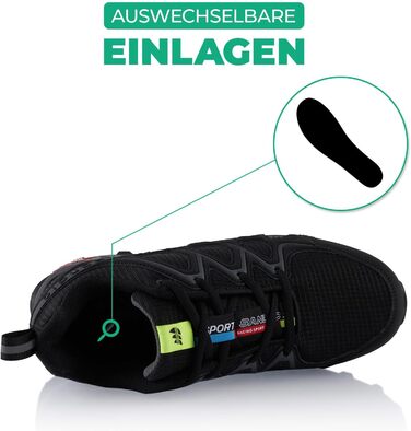 Черевики для піших прогулянок для жінок та чоловіків, трекінгові, туристичні, чорні та сірі, розмір 37 EU