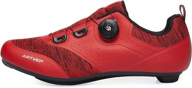 Велосипедні черевики для чоловіків та жінок: MTB, шосе, сумісні з Peloton та Look ARC Delta. Система кріплення Look SPD, SPD-SL, Delta. Розмір 42 EU, червоний колір