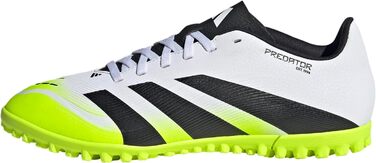 Футбольні бутси adidas Predator Club Turf для унісекс (46 2/3 EU, білий/чорний/лимонний)