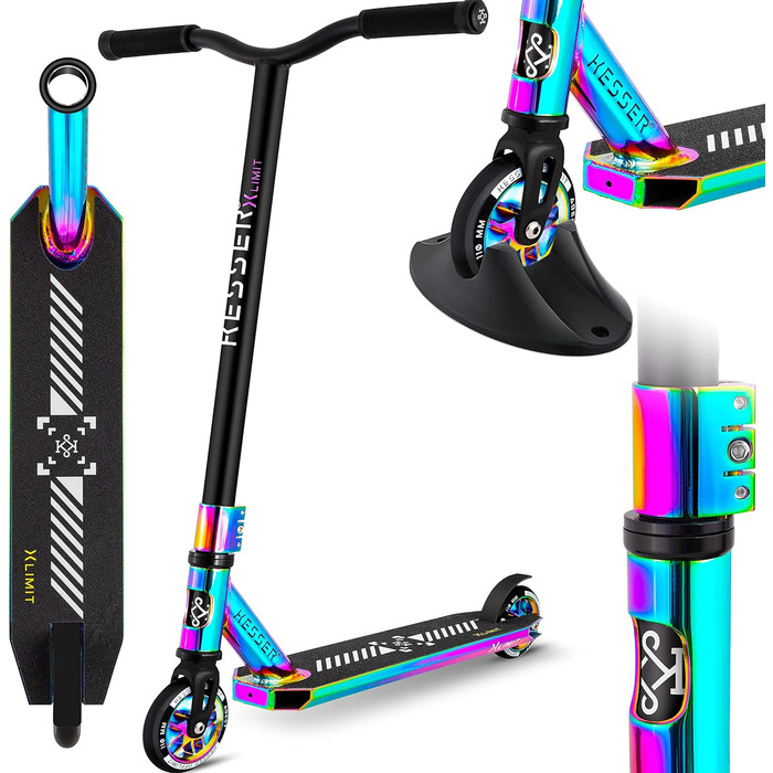 Трюковий самокат KESSER X-Limit-Pro з 360° кермом, підніжкою, підшипниками ABEC 9, 110 мм PU колесами для дітей і дорослих