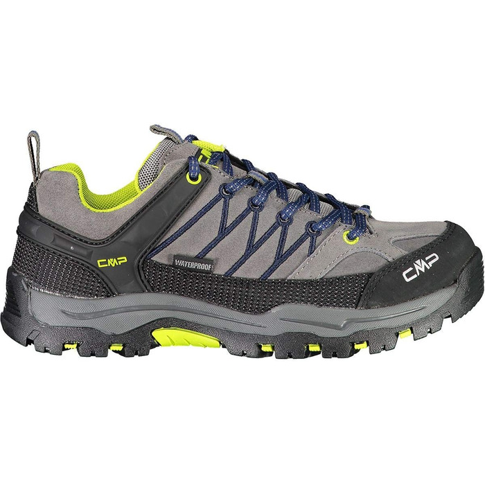 Дитячі черевики CMP Rigel Low Wp для трекінгу, чорний, сірий, темно-синій, 35ud, 37 EU