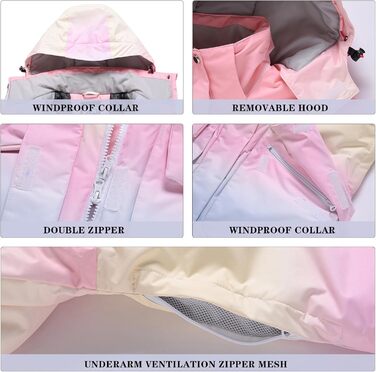 Комплект гірськолижний жіночий HOTIAN 2 в 1: куртка та штани, водонепроникний, вітронепроникний, для сноуборду та гірськолижного спорту, M, 2020+