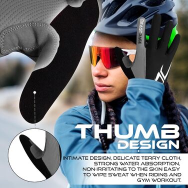 BEAST RAGE: Фінгерові велоперчатки для чоловіків та жінок, гелеві, антиковзні, амортизуючі, для важкої атлетики, фітнесу, MTB, сірі