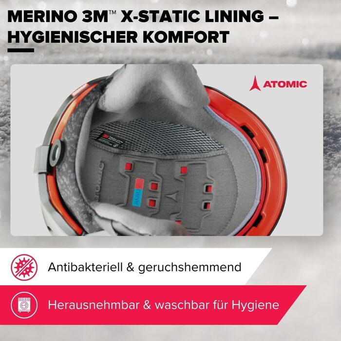 Шолом Atomic Revent Lite для гірськолижного спорту та сноубордингу, чорний, 59-63