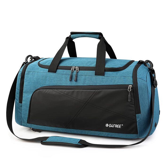 Спортивна сумка для подорожей G4Free 45L/60L для жінок та чоловіків, синя (Peacock Blue)