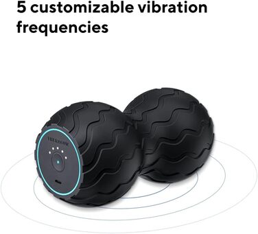 Ергономічний масажний ролер Therabody Wave Duo з Bluetooth, для спини, шиї та хребта, 5 режимів вібрації