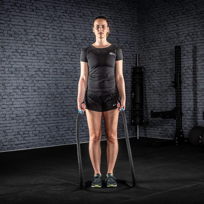 Тренувальна скакалка aerobis Battle Jump Rope 3м, важка, 30 мм – для силової витривалості, схуднення та фітнесу