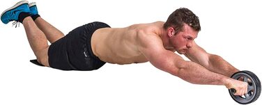 Ролик для пресу Tunturi Ab Roller з підкладкою для колін, тренажер для пресу та верхньої частини тіла