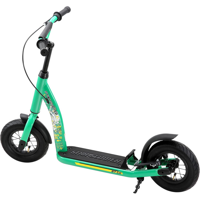 Самокат дитячий STAR SCOOTER City Kick Scooter 10 дюймів, зелений, з повітряними колесами, регульована висота, для дітей від 5 років