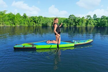 Надувна SUP-дошка Bestway Hydro-Force Touring Aqua Excursion 381×79×15 см, комплект для серфінгу