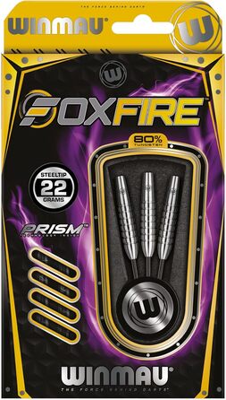 Дротики для дартсу Winmau Foxfire Profi, стілтіп, вольфрам, з оперенням і шахтами