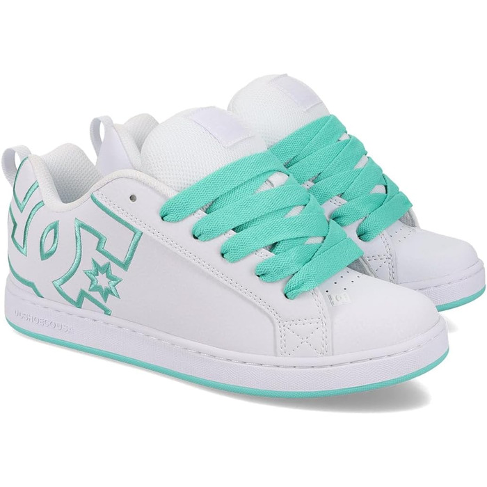 Жіночі кросівки DC Shoes Court Graffik, білий, рожевий, блакитний (39 EU, Aqua)