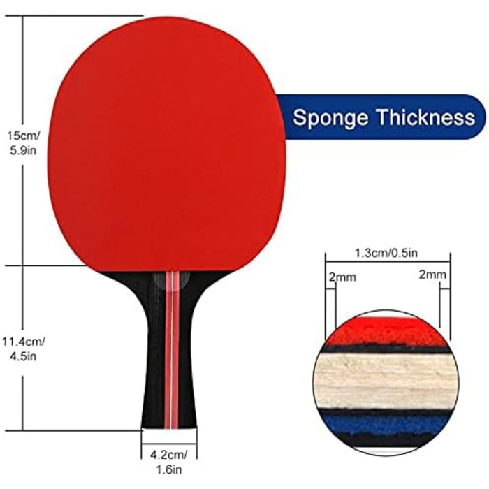 Набір для настільного тенісу PIQIUQIU: 2 ракетки, 3 м'ячі, сумка