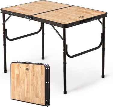 Складаний туристичний стіл Naturehike з регулюванням висоти, 90x60x37 см. MDF стіл з сумкою для кемпінгу, відпочинку на природі, саду та подорожей