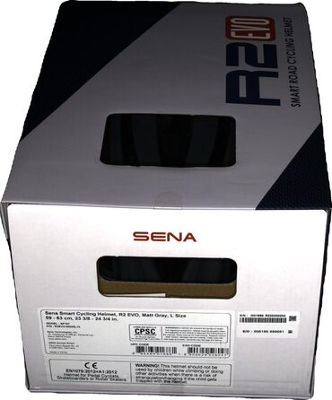 Велосипедний шолом Sena R2 EVO Smart для дорослих, з Mesh Intercom, матовий сірий, для шосе