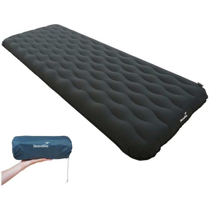 Skandika Isomatte Elite/Exclusive Air: Надувний килимок для кемпінгу та туризму (Anthrazit, 16 см)