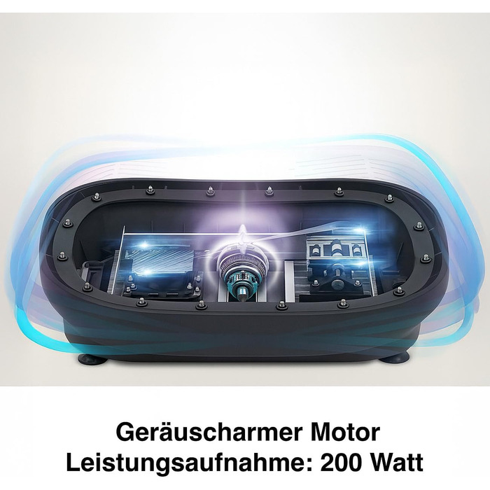 Віброплатформа Newgen Medicals з Bluetooth та динаміками: 180 рівнів, LED-дисплей для фітнесу та м'язового тренування