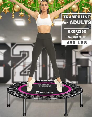 Трамплін для фітнесу DARCHEN 450F – Рожевий, без ручки
