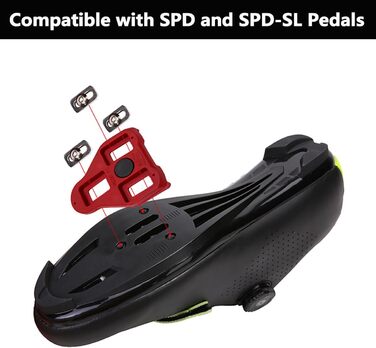 Велосипедні шкарпетки FANSU для чоловіків та жінок, шосейні велотуфлі з Delta-cleats, сумісні з педалями Look SPD-SL Delta Lock, сумісні з Peloton, чорні, 43 EU