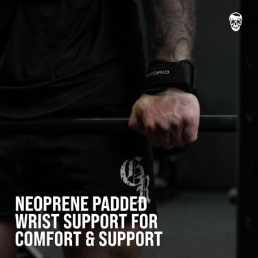Набір для важкої атлетики Gymreapers: важезні ручки, підтримка зап'ястя, гумові рукавички/ремні, чорний, Medium