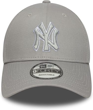 Кепка New Era 9Forty Strap Cap з вишитим логотипом New York Yankees (сіра)