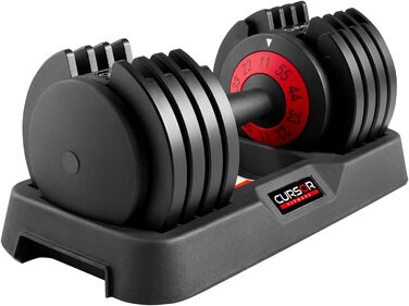 Гантелі CURSOR FITNESS чавунні, регульовані, 5 рівнів, для дому, 11.3 кг/25.9 кг