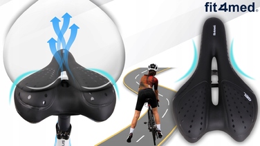 Велосипедне гелеве сідло Fit4Med Airflow, м'яке, 160 мм