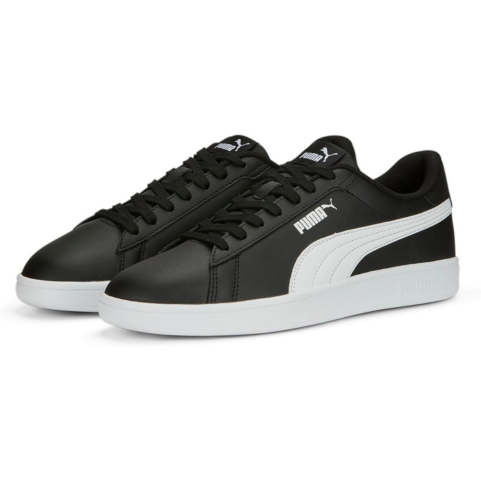 Кросівки Puma Smash 3.0 LS унісекс, чорні з білим (Puma Black/White), розмір 43 EU
