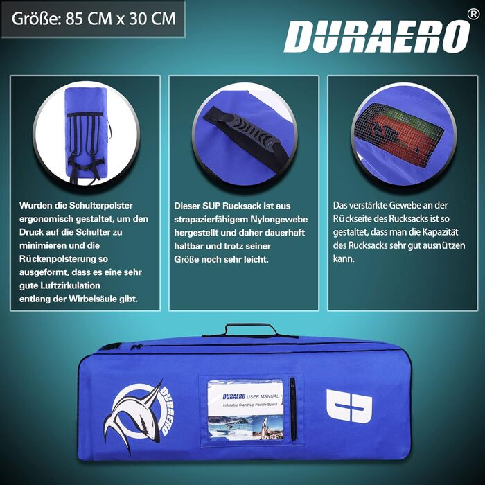 Надувна SUP-дошка 330x76x15 см з кріпленням для камери, насосом, рюкзаком, до 150 кг, червона