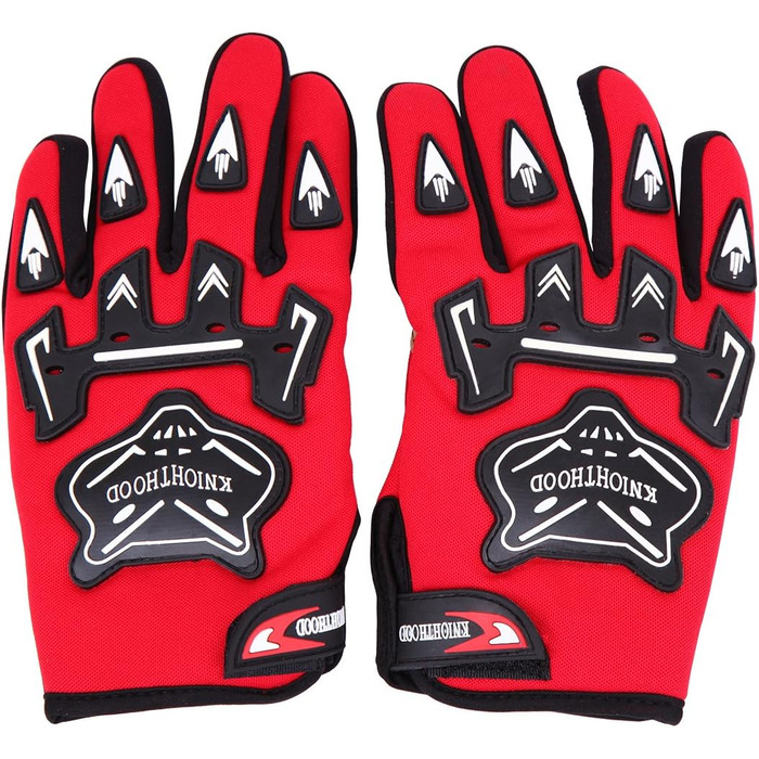 Шолом Samger DOT для дітей та підлітків, Motocross, Off Road, Dirt Bike, ATV, мотоциклетний, комплект з рукавичками та окулярами (L, Червоний)