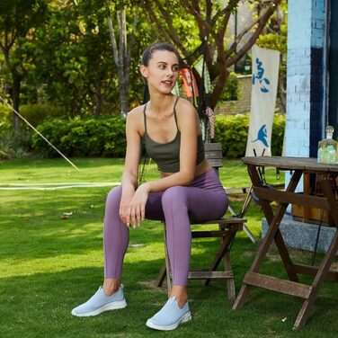 Жіночі кросівки для ходьби та тенісу TIOSEBON, сірі, дихаючі, зручні, slip-on