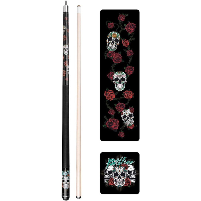 Більярдний кий Pathline Billard-Queuestab – канадський клен, 13 мм наконечник, чорний/мотоцикл, 147,3 см, 0,5 кг