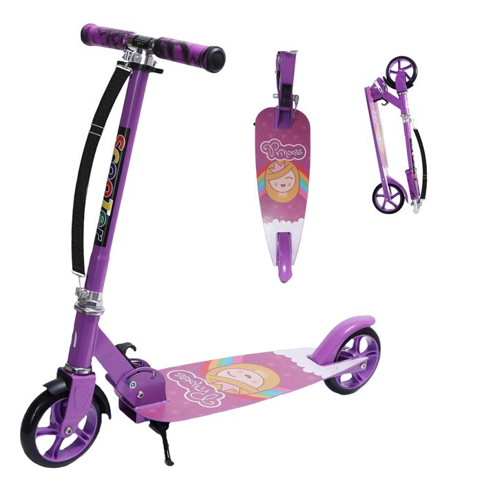Самокат дитячий Habib Cityroller складаний, регульований, з широкою декою, фіолетовий (6-16 років)