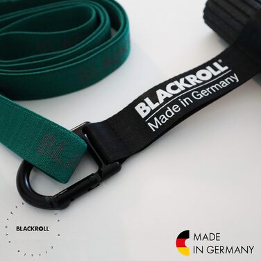 BLACKROLL® SUPER Band (104 см) - Еластична стрічка для фітнесу та зміцнення м'язів, виготовлена в Німеччині. З анкером для дверей (HOOK + MINI FLOW)