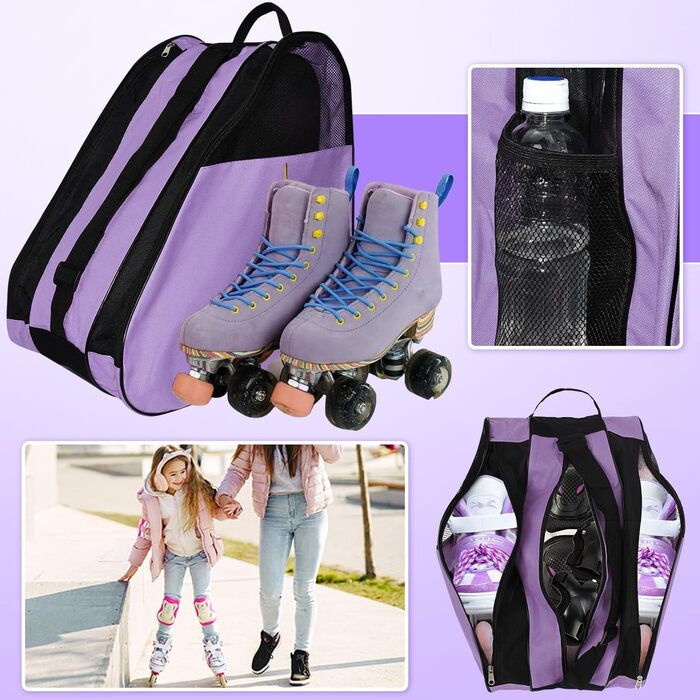 Чохол для роликових ковзанів жіночий/чоловічий. Сумка для роликів, ковзанів, хокею. Lila (фіолетовий)