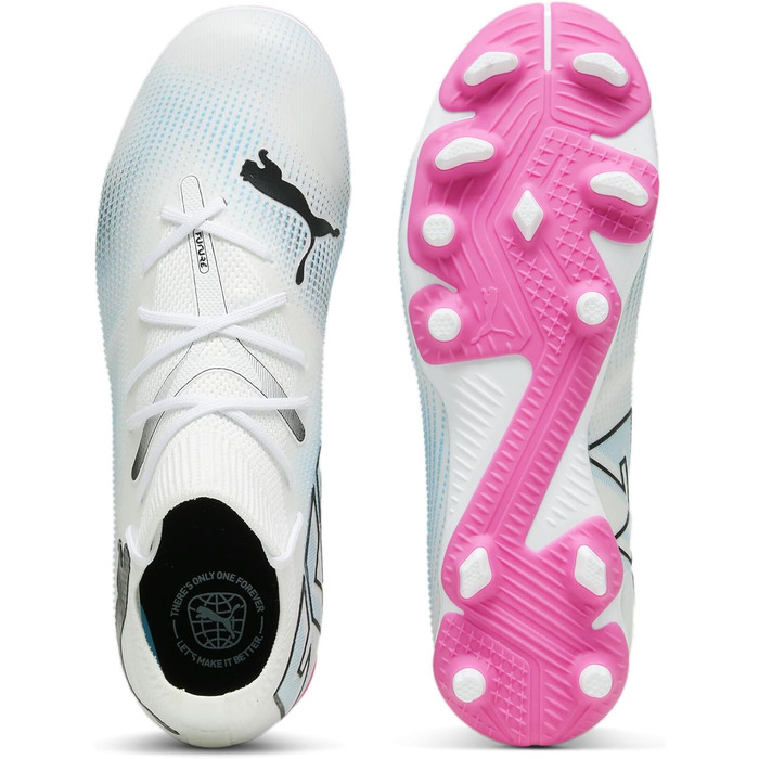 Дитячі футбольні бутси PUMA Future 7 Match BNA FG/AG Jr – біло-зелені (34.5 EU)