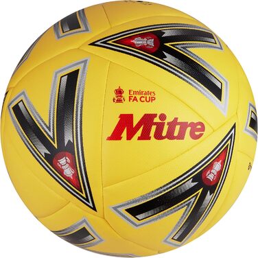 Футбольний м'яч Mitre Match FA Cup, розмір 4, жовтий, високої міцності, для тренувань
