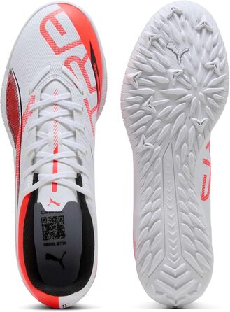 Кросівки футбольні PUMA Ultra 5 Play Tt (39 EU, Білий/Чорний/Червоний)