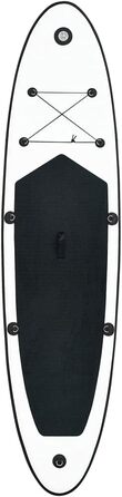 Надувна SUP-дошка vidaXL 390x81x10 см, чорна, комплект для серфінгу з веслом