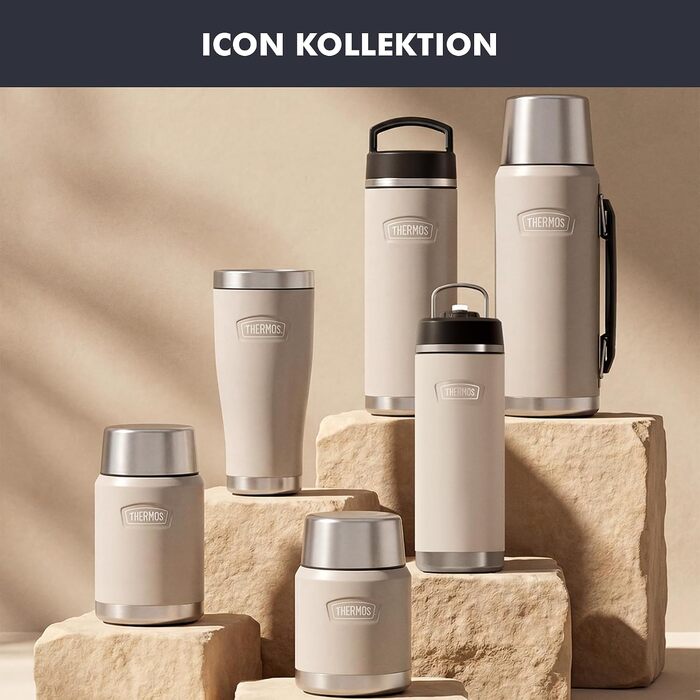Термос для їжі ICON, контейнер для продуктів 0.47 л, збереження тепла до 14 годин, колір Melon Mat