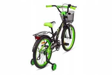 Дитячий велосипед Mexller BMX 20 дюймів, синій, з додатковими колесами