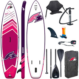 Надувне SUP дошка Campsup F2 AXXIS Combo для початківців та досвідчених: комплект з аксесуарами, 11'6' (блакитний) / 10'2' (рожевий)