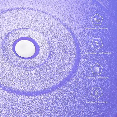 Фітбол Alphapace 75 см: для фітнесу, йоги, офісу, тренувань спини. В комплекті насос. Колір: Французька лаванда